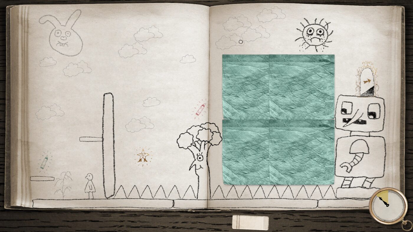 Linebound level with robot and broccoli characters